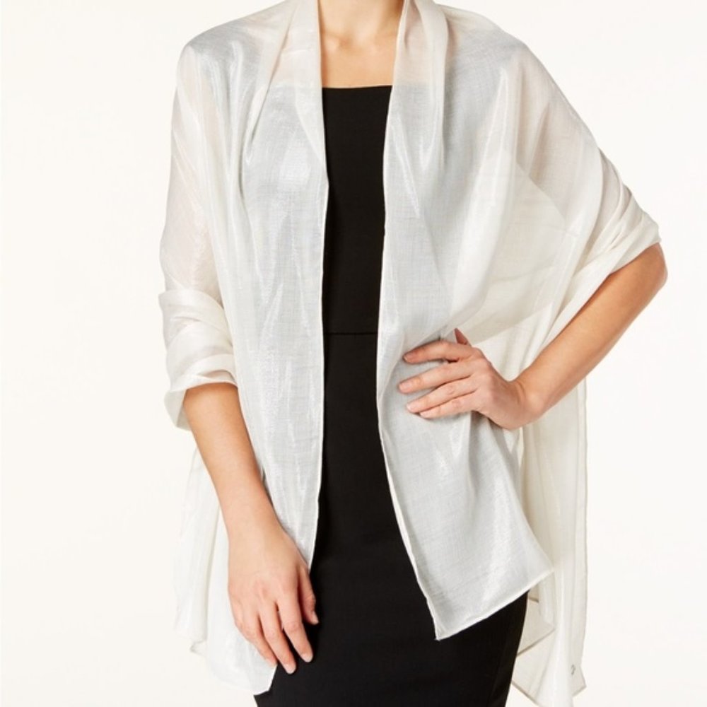 Calvin Klein Liquid Shiny Metallic Evening Wrap